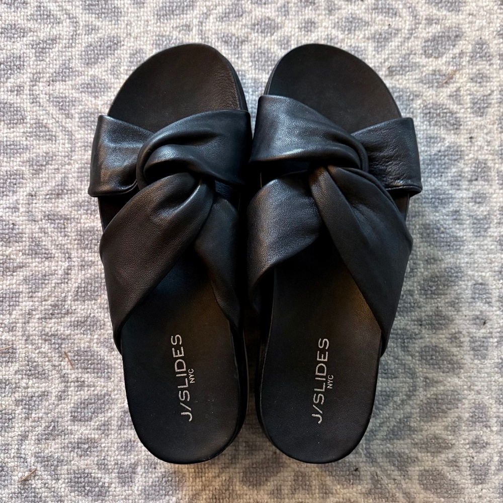 J Slides Bright Sandal, Black 10